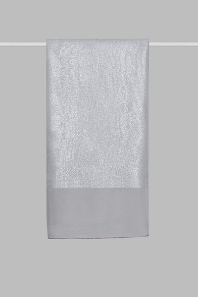 ARMANDA Evening Dress with Stones on the Edge Shawl Silver (Thin and Delicate Shows Its Knowledge)