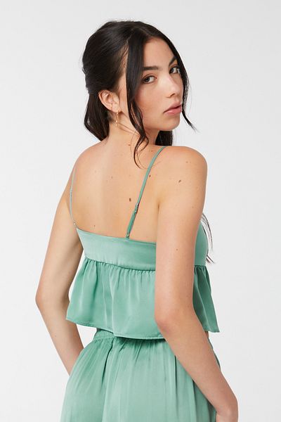 Ardene Satin Peplum Tank
