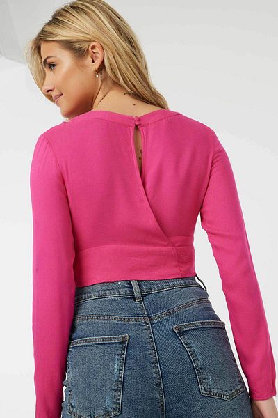 Ardene Wrap Tie Long Sleeve Top