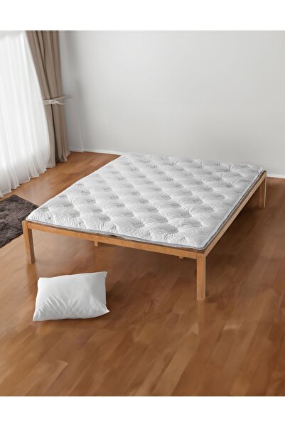 ASROYALLÜKS Diamond Tavşan Tüyü Kumaş Orta Sert Lastikli Yatak Pedi & Şiltesi (Şehrazat modelinin pedi)