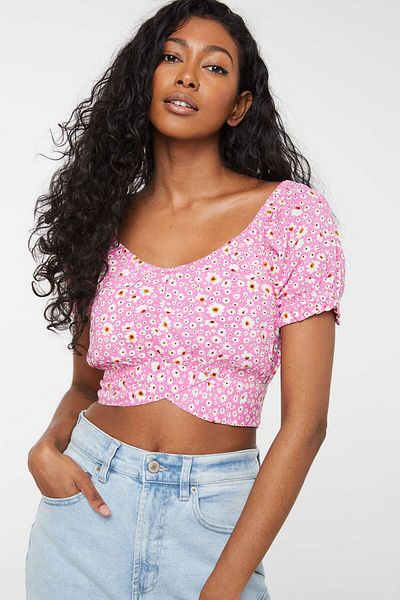 Ardene Ditsy Floral Tie-Back Top