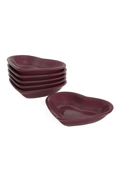 Keramika Purple Heart Snack Bowl / Sauce Bowl 14 Cm 6 Pieces 498