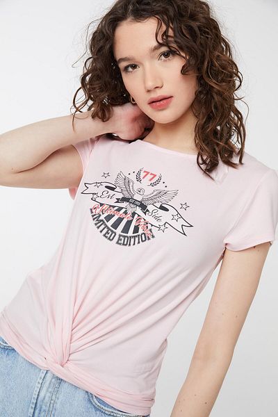 Ardene Front Twist Graphic Tee