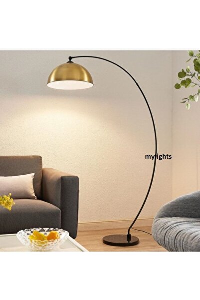 Mylights RETRO VİNTAGE HAREKLİ BAŞLIKLIK LAMBADER KÖŞE LAMBASI YERDEN AYDINLATMA