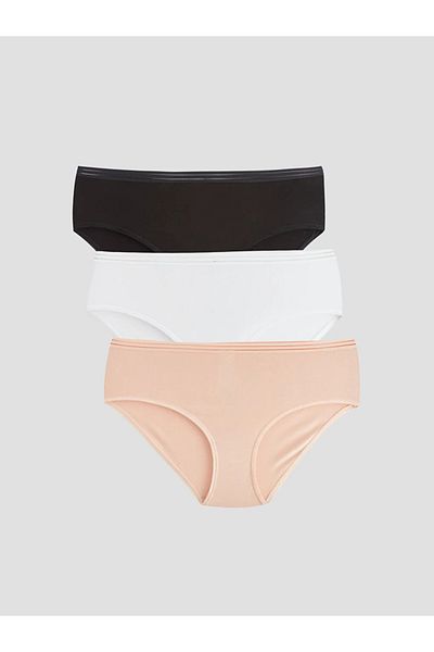 LC Waikiki LCW DREAM Πακέτο με 3 μονόχρωμα εσώρουχα Hipster