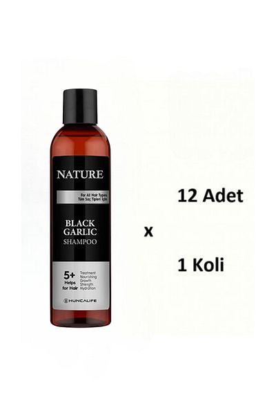 Huncalife Black Garlic Nature Shampoo - 350ml x 12 Pieces