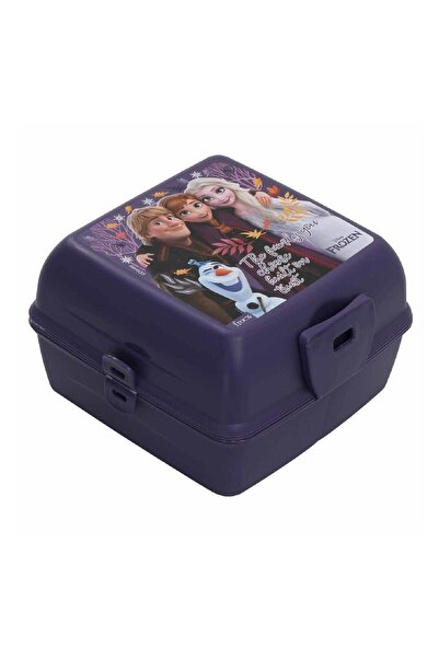 Frozen Frozen - 4 Compartments 2 Layers Plum Colored Plastic Lunch Box