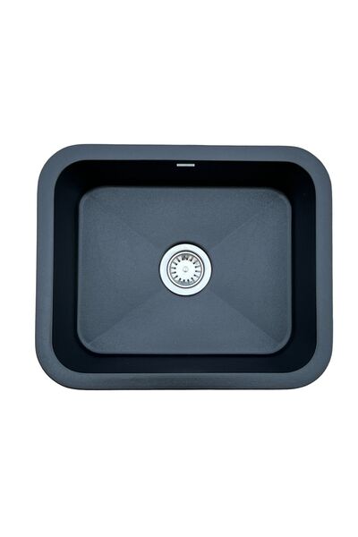 KUVARS EVİYE GRANİT EVİYE SİYAH 40X50 CM