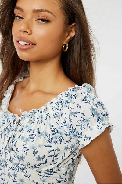 Ardene Cap Sleeve Milkmaid Top