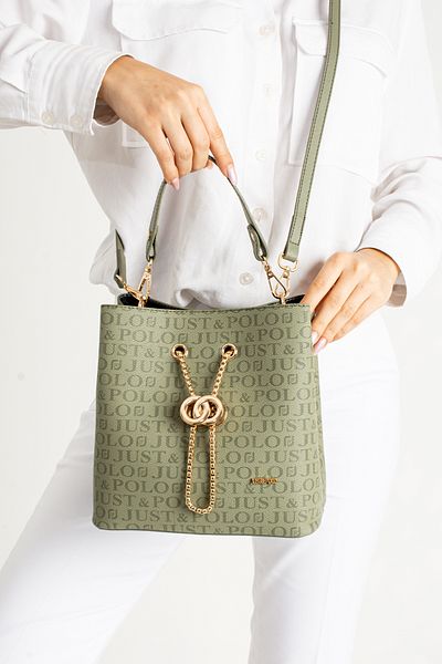 Just Polo Vegan Leather 3 Compartments - Adjustable Long Strap Hand and Shoulder Bag, Wallet Combination PBU560202