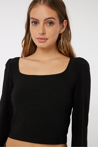 Ardene Crop Balloon Sleeve Top