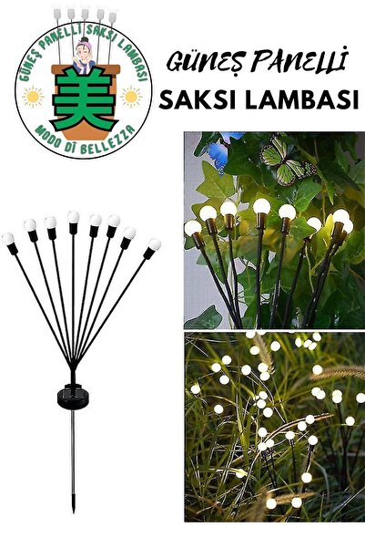 Modo Di Bellezza 8 Ledli Solar Bahçe Işıkları Gün Işığı Dış Mekan Peyzaj Bahç...