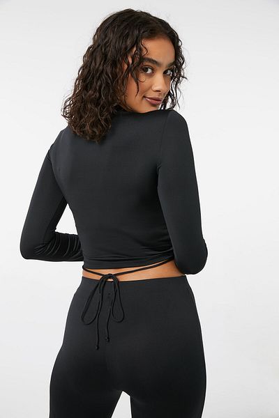 Ardene Ruched Front Mock Neck Top