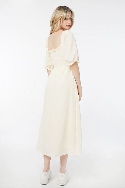 Ardene Smocked Dress with Puff Sleeves
