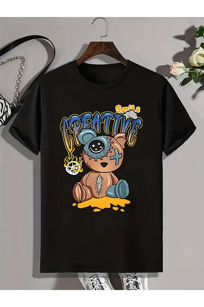Let's Wear Тениска с креативен щампа за момчешка усмивка