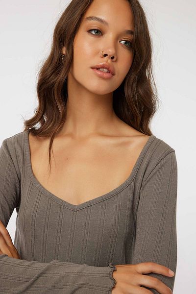Ardene Textured knit Long Sleeve Top