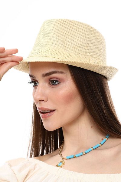 Aghilo - Unisex Organic Straw M.jackson Fedora Hat