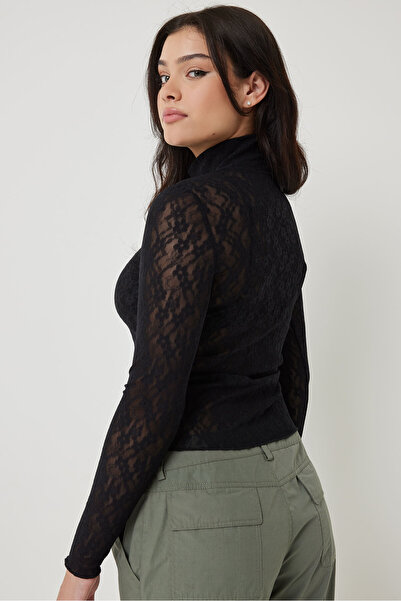 Ardene Lace Turtleneck Top