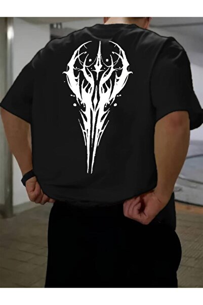 MOONBULL Tricou oversize pentru bărbați - Rață de desene animate, imprimat pe...