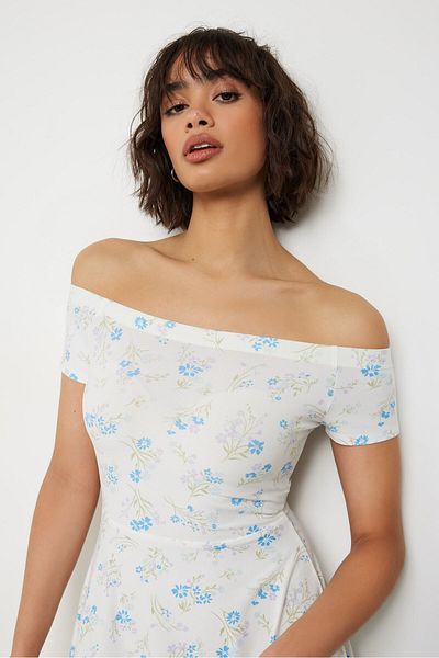 Ardene Super Soft Floral Off Shoulder Dress
