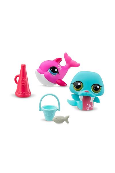 Littlest Pet Shop LPS Minis Littlest Pet Shop - Morse and Dolphin 2-Piece Figure Set