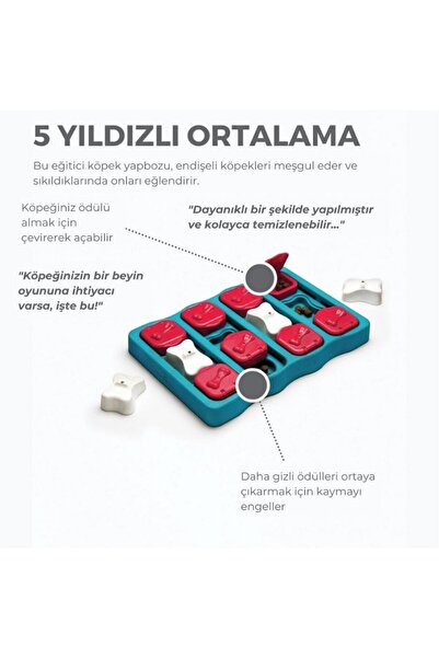 Outward Hound Dog Brick İnteractive Puzzle Köpek Zeka Oyuncağı ve Mama Kabı