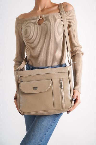 Solo Bag Geantă de damă crem pentru umăr