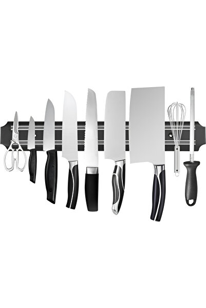 Factorial Mıknatıslı Bıçak Tutucu 55Cm Paslanmaz Çelik Mutfak Düzenleyici Victorin Bıçak Seti Dekoratif Aparat
