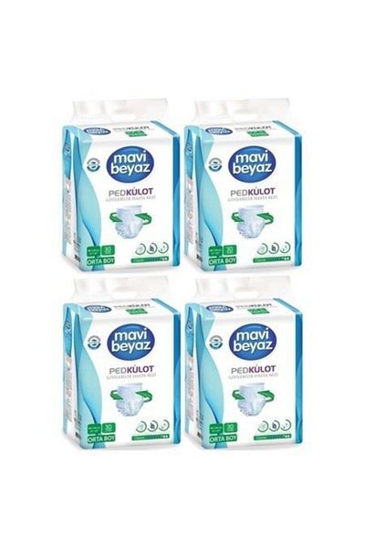 Mavi beyaz Medium Size Pad Panties - 120 Uses (30*4 Pack)