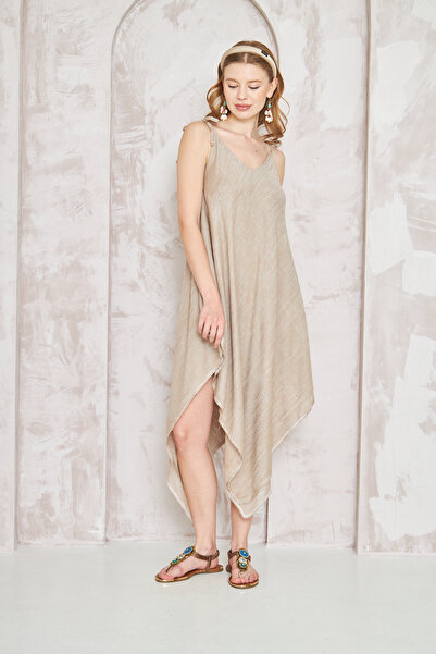 Ersperto Λινό Φόρεμα - Μοντέλο με σχοινί