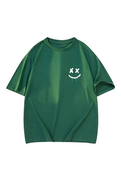 MOONBULL Μπλουζάκι Unisex Oversize με στάμπα με χαμογελαστό πρόσωπο
