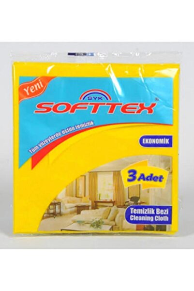 Softtex Sarı Temizlik Bezi 3 Lü X 3 Paket