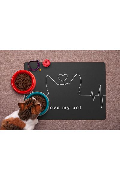 MARSA 50x30 Machine Washable Cat-Dog Pet Food and Water Coaster