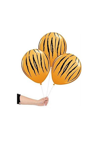 DÜVENCİ TİCARET 10 Pieces Orange Latex Safari Balloons - Düvenci Ticaret