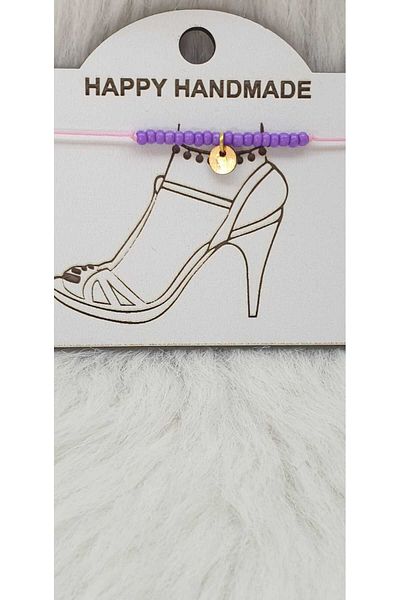 HAPPY HANDMADE Anklet Colorful Detachable Gift Set Suitable for All Legs