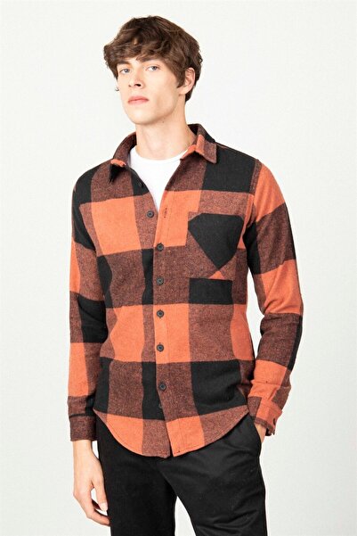 Tudors Ανδρικό μαύρο πουκάμισο με μονό μανίκι με μονό μανίκι, χειμερινό ξυλοκόπο