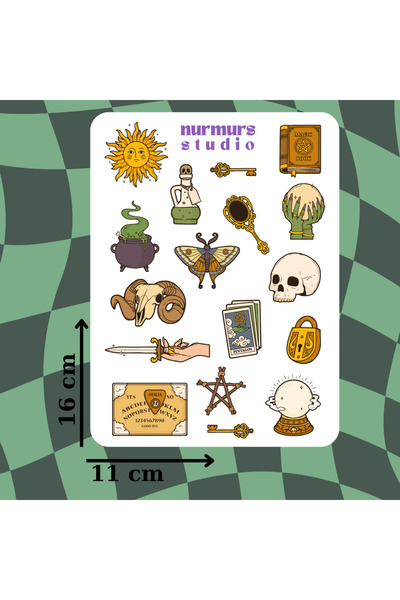 Nurmurs witch cadılık Sticker Seti Oyun Laptop Notebook Ajanda Tablet Etiket ...