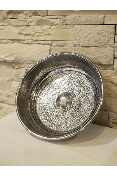 Bakır Concept Piatră de baie din cupru argintiu - cu model