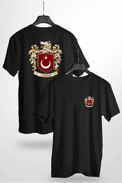 venüsdijital Simbolul Turciei Bozkurt - Tricou unisex imprimat pe spate și față