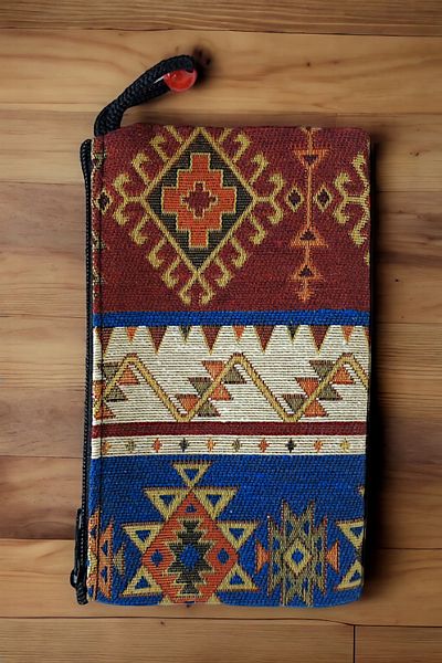 Hanedan Hediyelik Ethnic Pattern Zipper Hand Bags