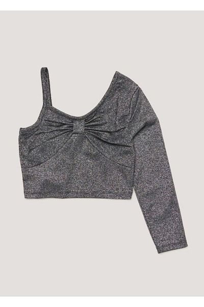 kübra kids Crop cu sclipici pentru fetiță cu o singură curea de umăr