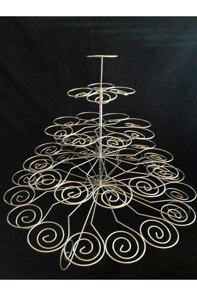 Pasta Metal Serving Rack - Muffin Cupcake Cookie Mini Cake, 41 Bowl, 4 Tier Serving Stand