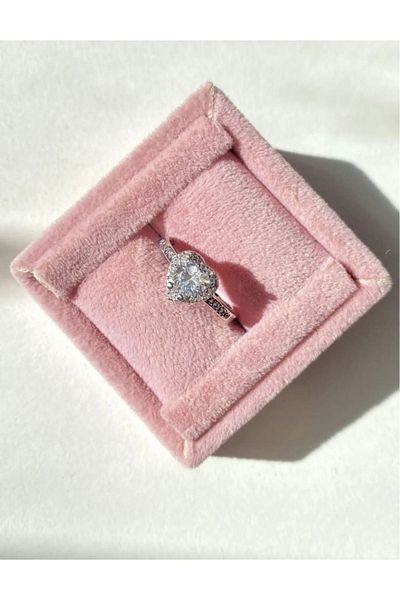 HKN AVM ACCESSORİES Gift for Lover - Adjustable Serious Relationship Ring with Heart,'m Ring