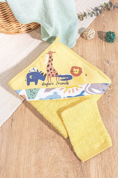 Babymod Safari Themed 2 Piece Cotton Baby Towel Set