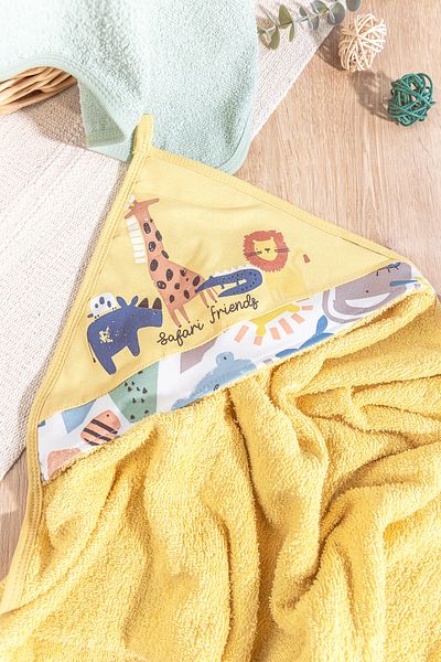 Babymod Safari Themed 2 Piece Cotton Baby Towel Set