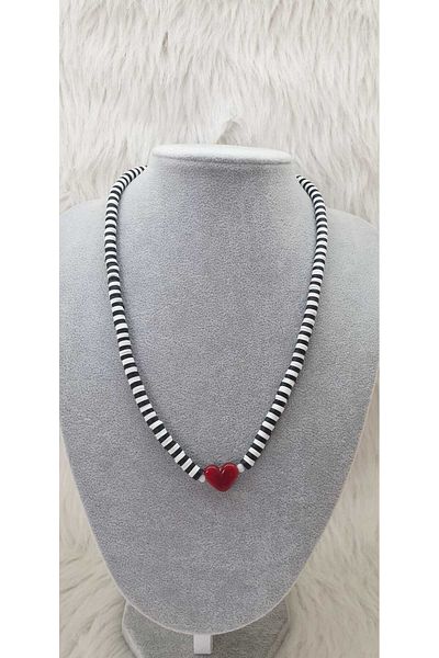 HAPPY HANDMADE Red Murano Beaded Long Necklace - Adjustable and Gift Jewelry