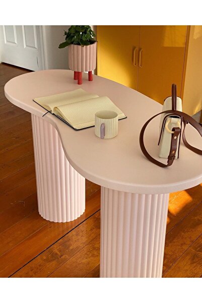 BÜYÜK İNCİ Modern Ahşap Konsol Çalışma Masası Yemek Masası