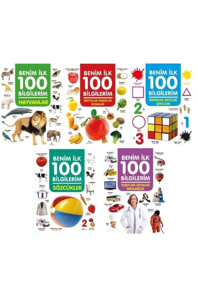 0-6 Yaş Yayınları Benim Ilk 100 Bilgilerim 5 Kitaplık Set