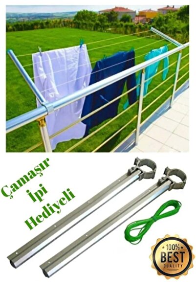 teknotrust Gümüş Alüminyum Balkon Çamaşır Askılığı Yuvarlak Korkuluklar Için ...