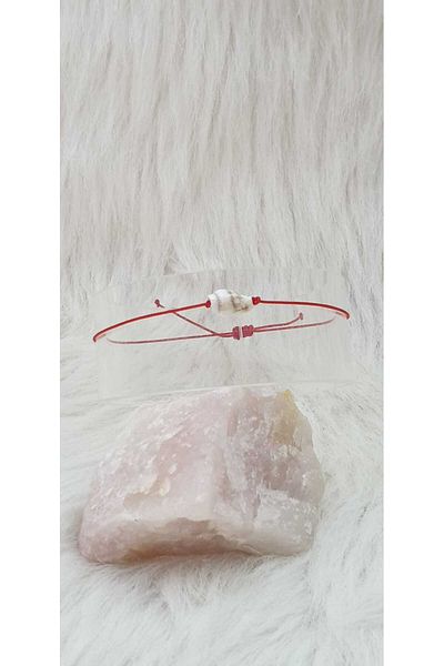 HAPPY HANDMADE Red Seashell Anklet Adjustable Gift Set